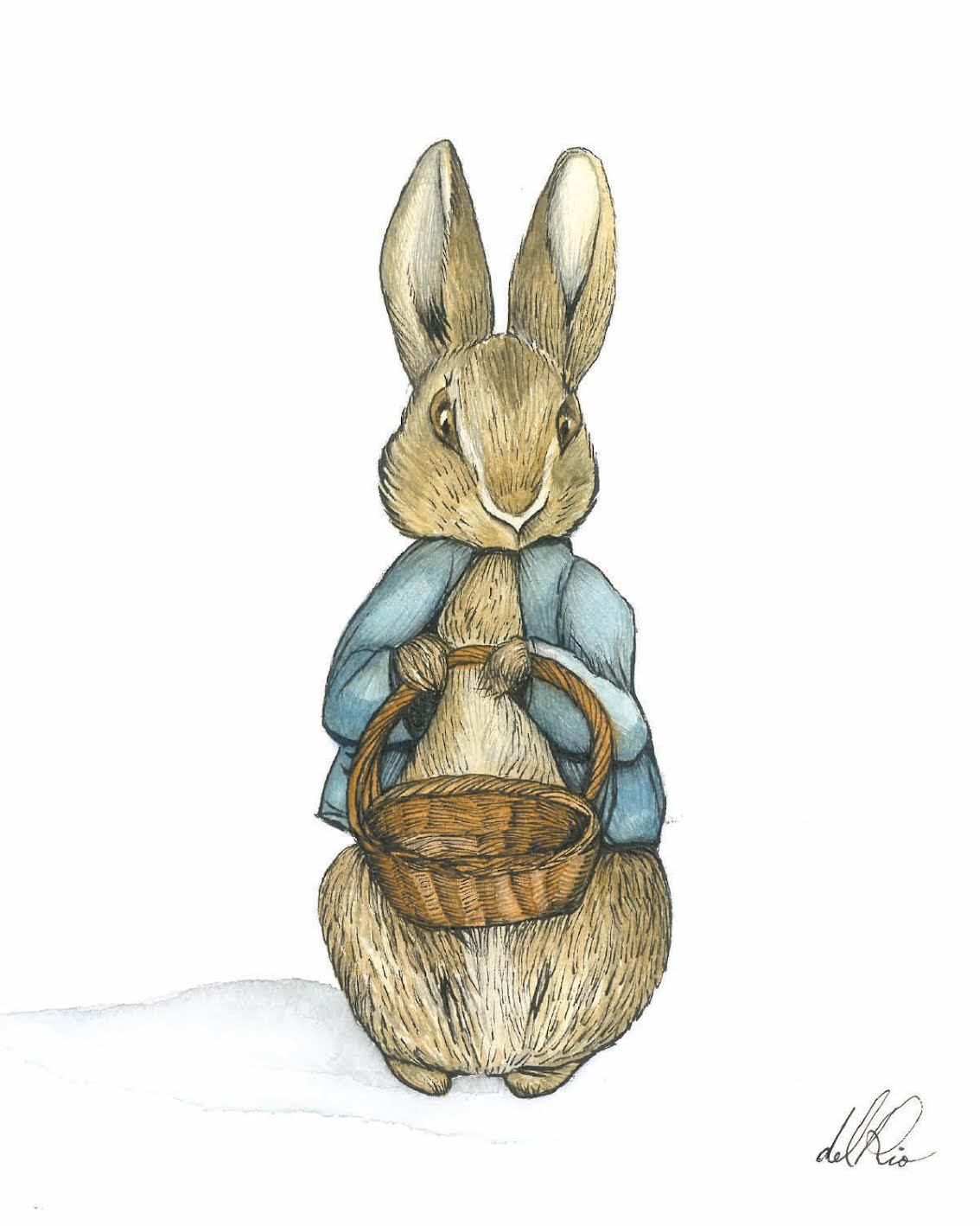 "Peter Rabbit Rendition" Watercolor Print - Nursery Collection